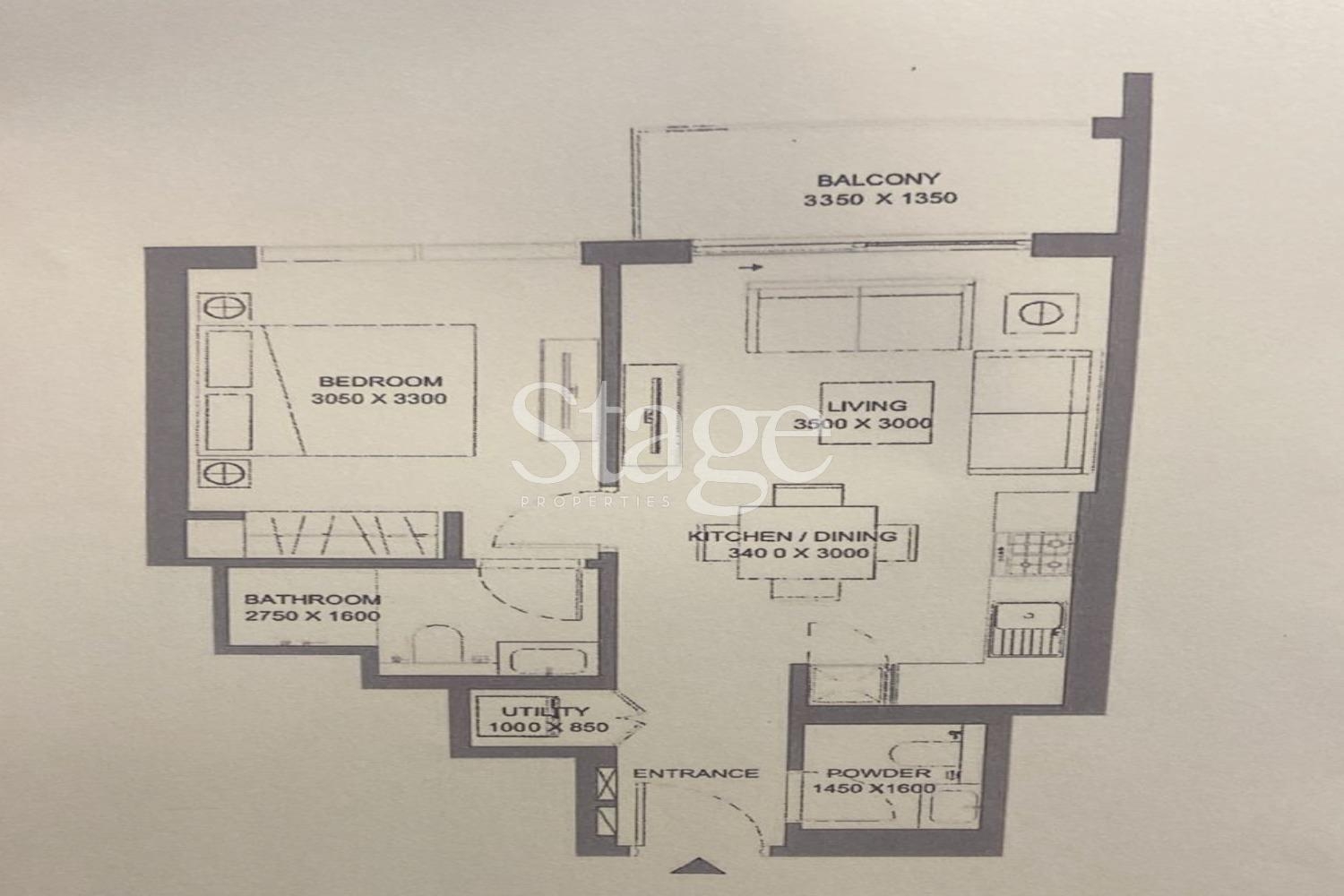 Lagoon view 1 bedroom apartment for sale in MBR city