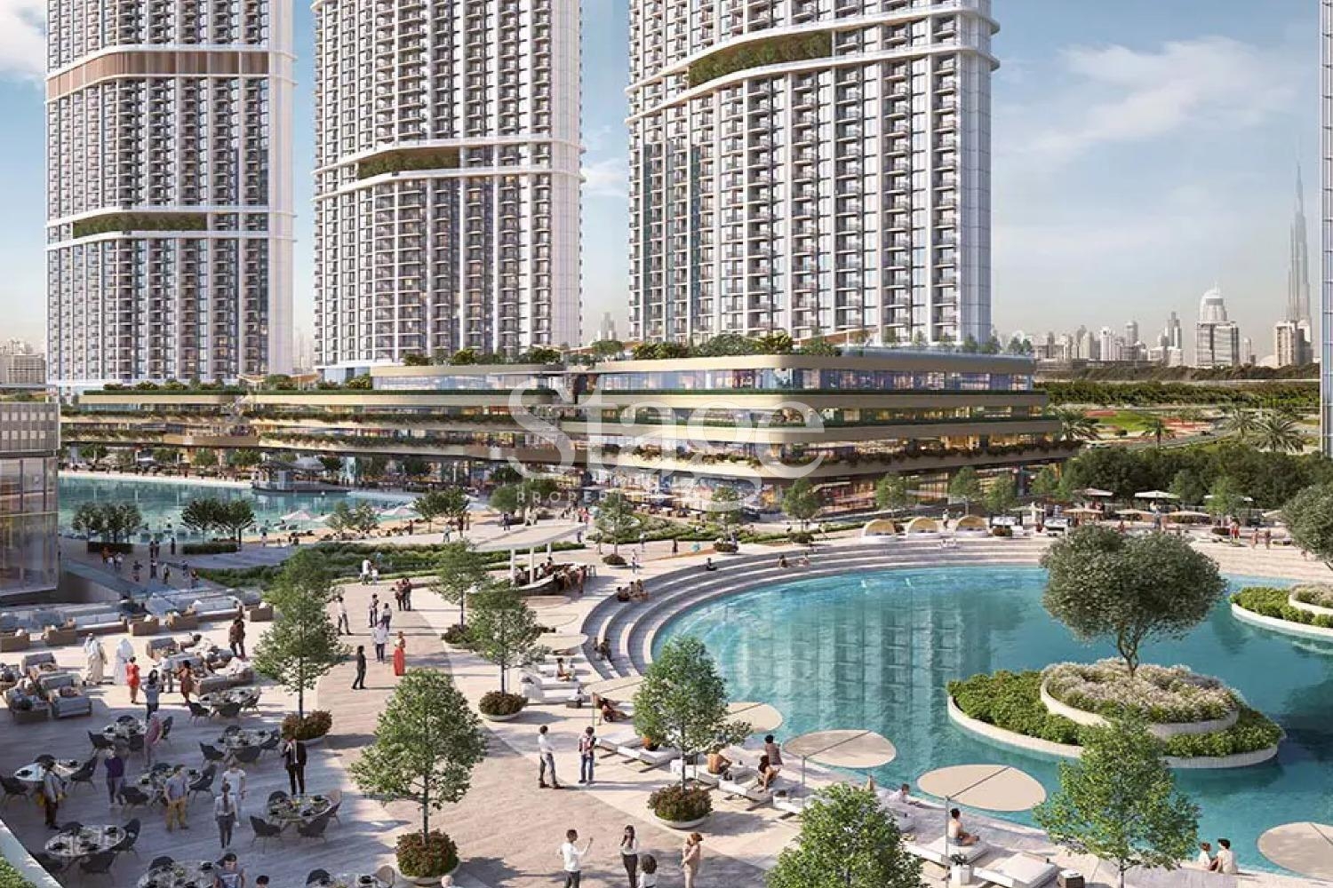 Lagoon view 1 bedroom apartment for sale in MBR city